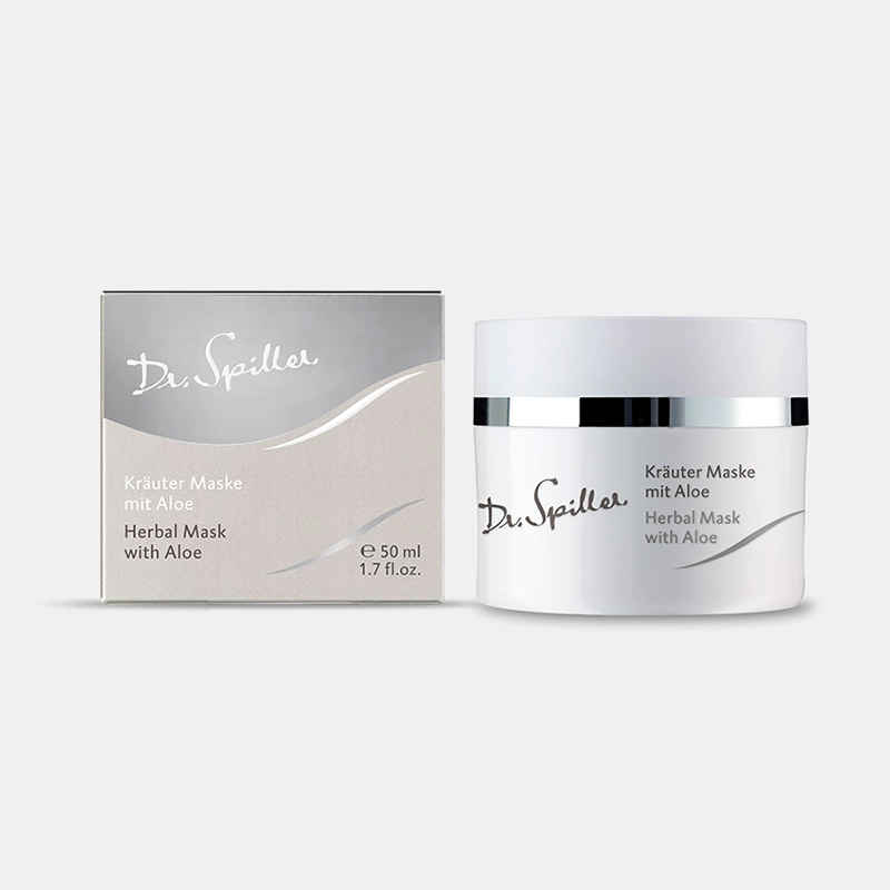 Kräuter Maske mit Aloe Kräuter Maske mit Aloe – 50ml Gesichtsmaske mit Erleichterung für unreine und ölige Haut – Dr. Spiller