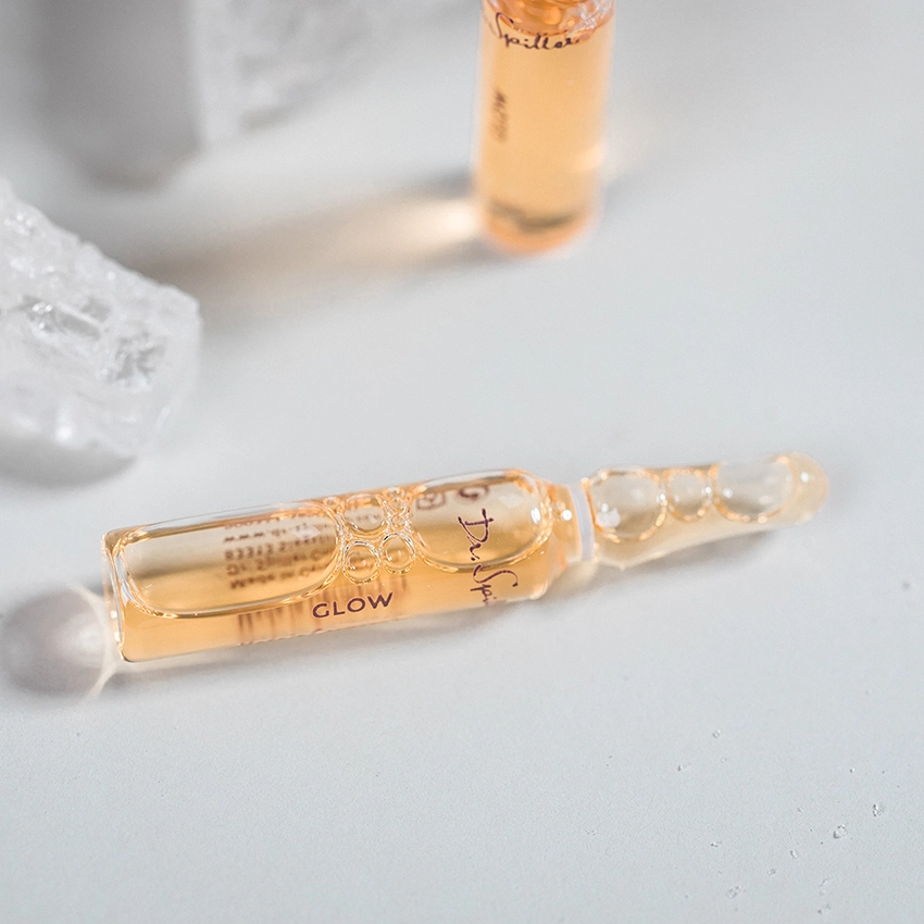 Close-up of ampoule on the table