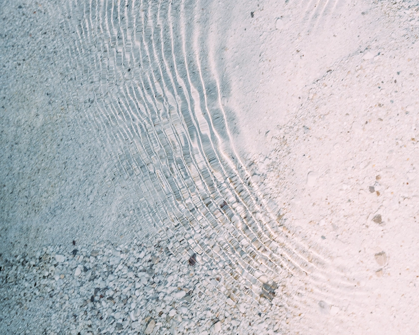 Gentle waves of water