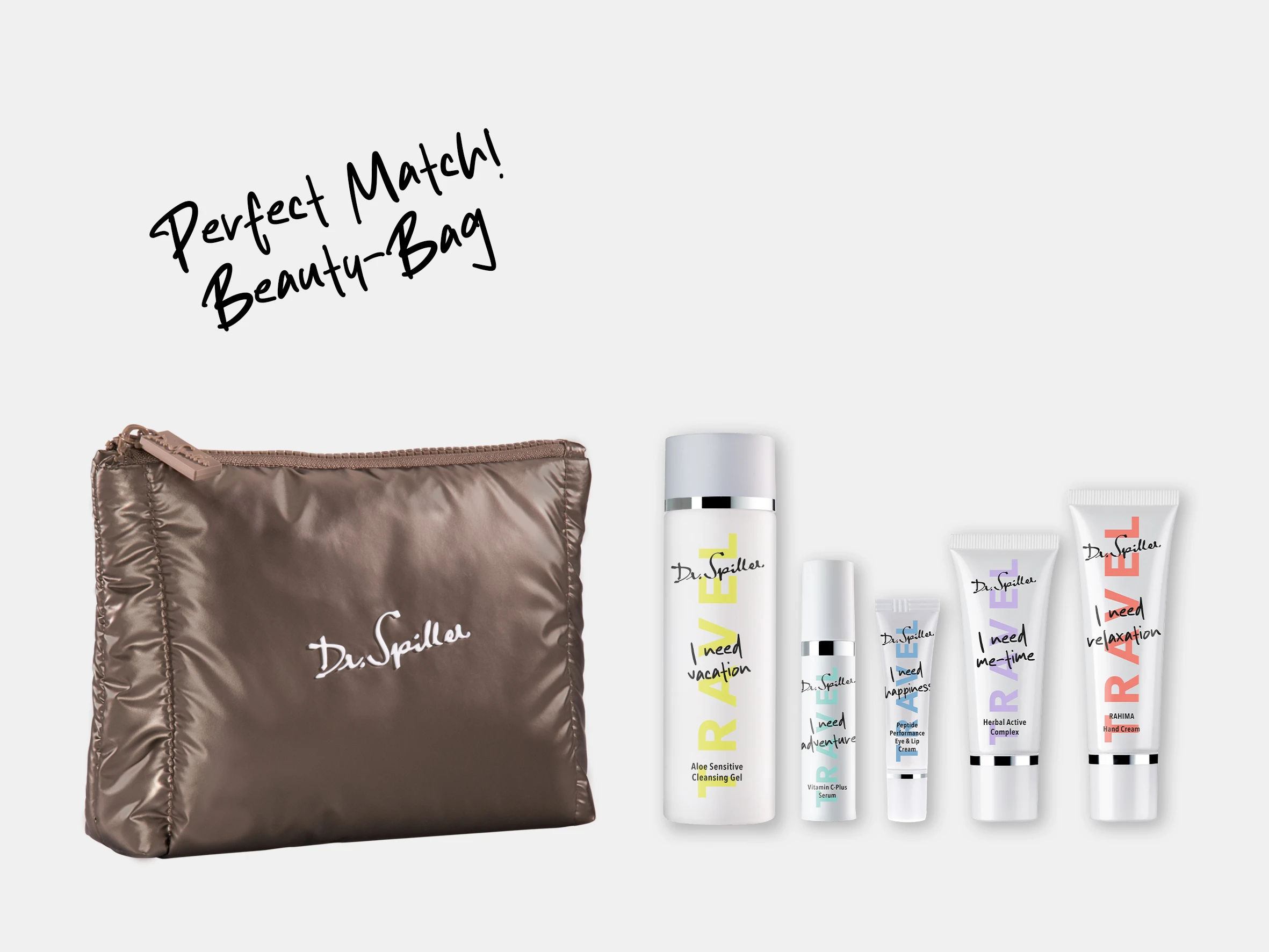 Try & Travel Reisegrößen Kosmetik mit Beauty Bag