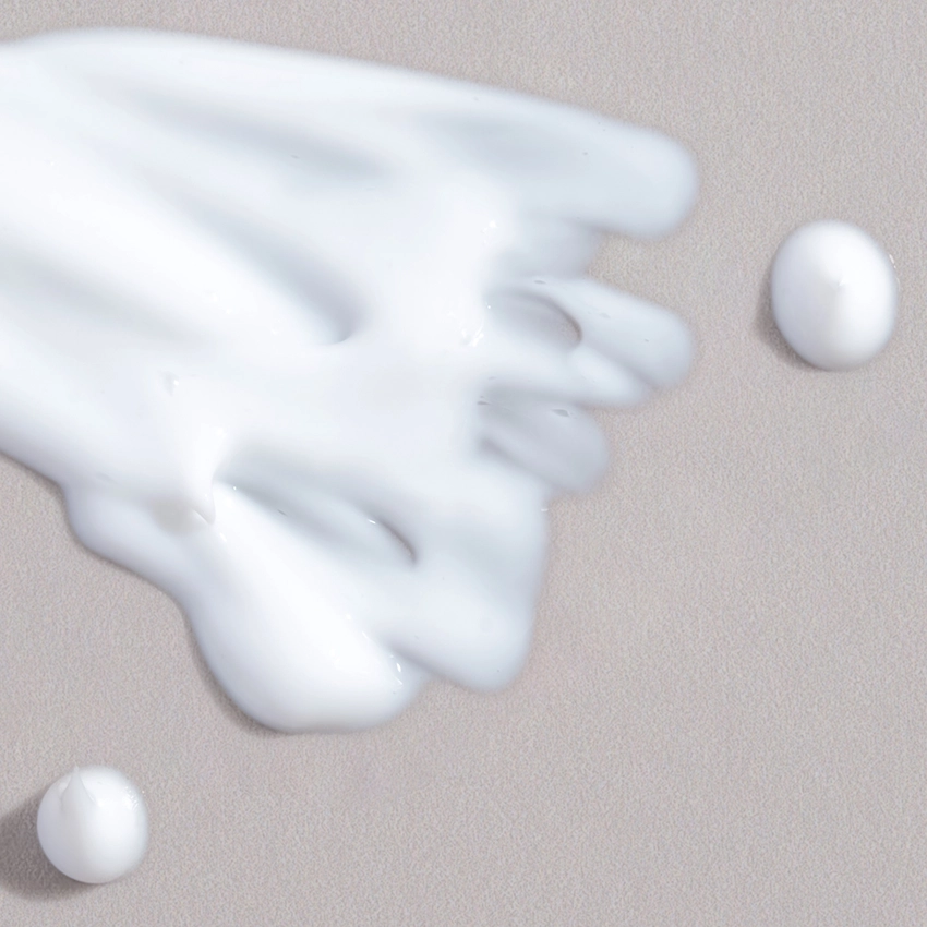 Nahaufnahme Textur - weiße, milchige Reinigung