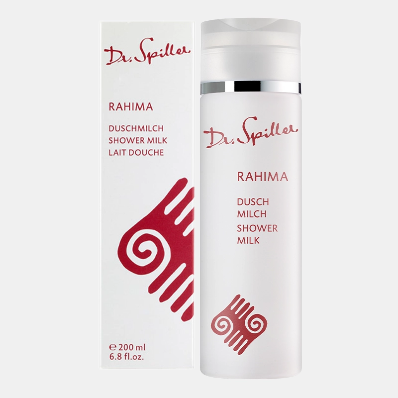 Rahima Shower Milk RAHIMA Shower Milk from Biomimetic Skincare - 200ml pump dispenser & packaging