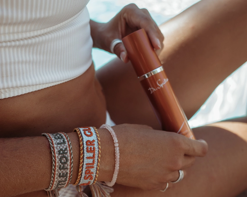 Dr. Spiller sun protection product in the hand
