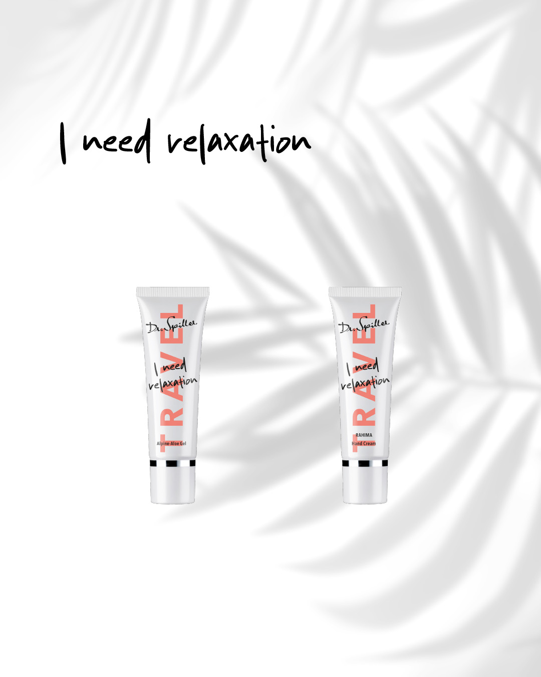 rahima hand cream and alpine-aloe gel in 30 ml tubes as travel size