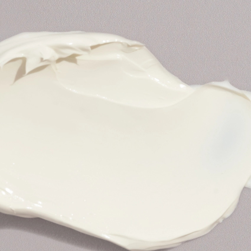 Nahaufnahme Textur - leicht gelbliche Creme