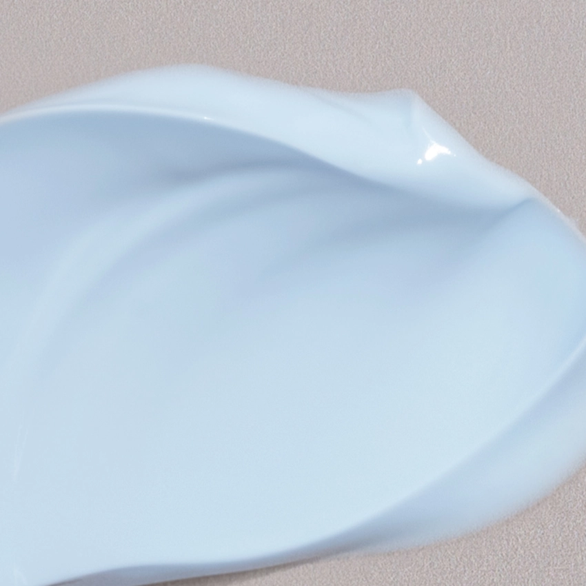 Nahaufnahme Textur - hell-bläuliche Creme