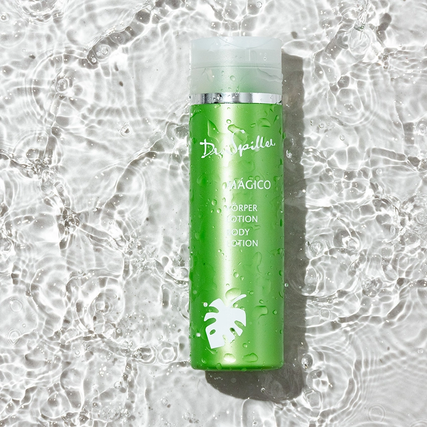 MAGICO body lotion lies in clear water
