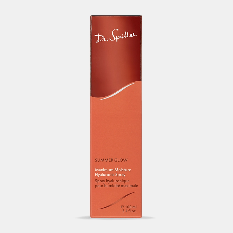 SUMMER GLOW Maximum Moisture Hyaluronic Spray - front view of the packaging