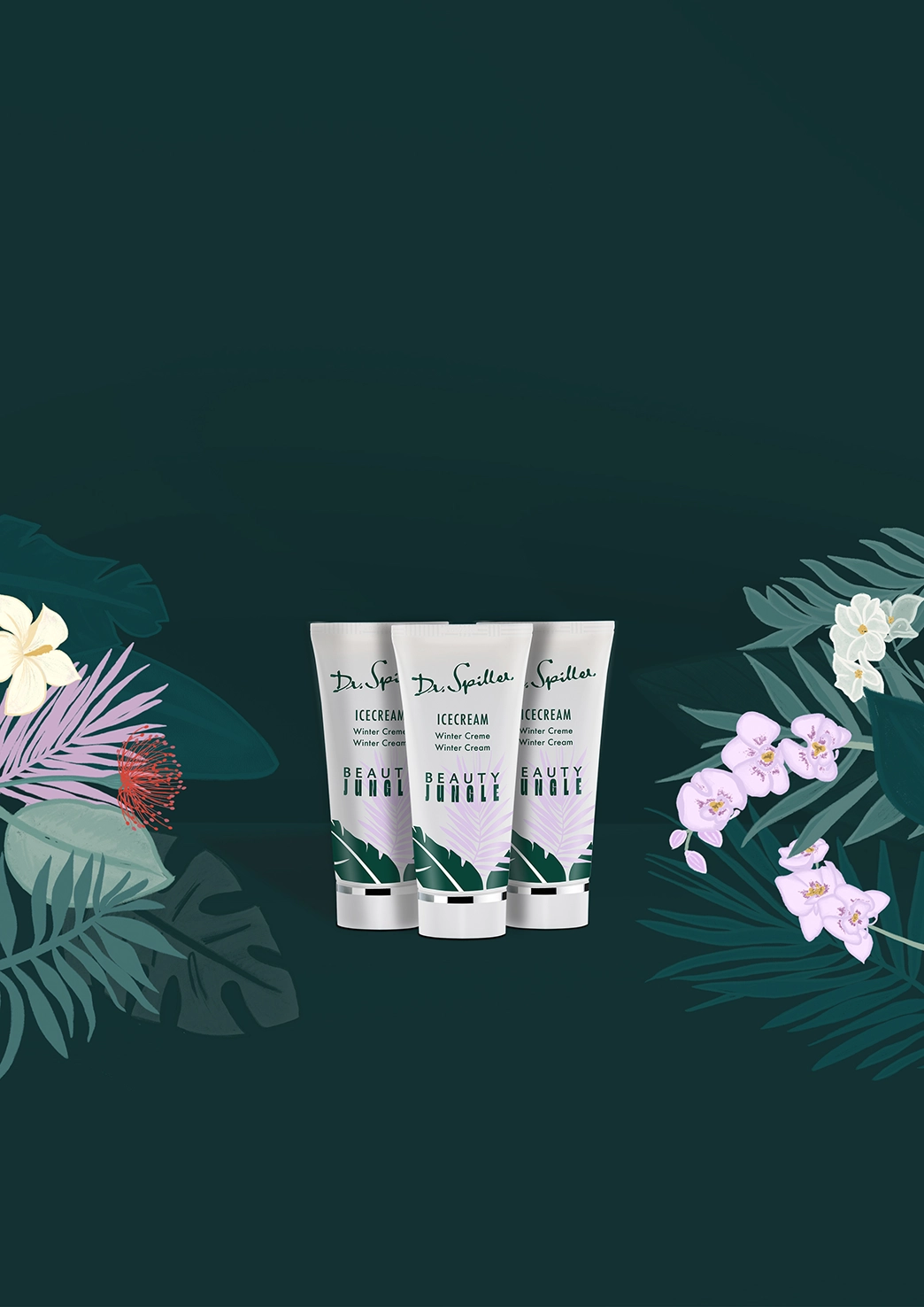 Dr. Spiller ICECREAM Winter Cream on a dark green background